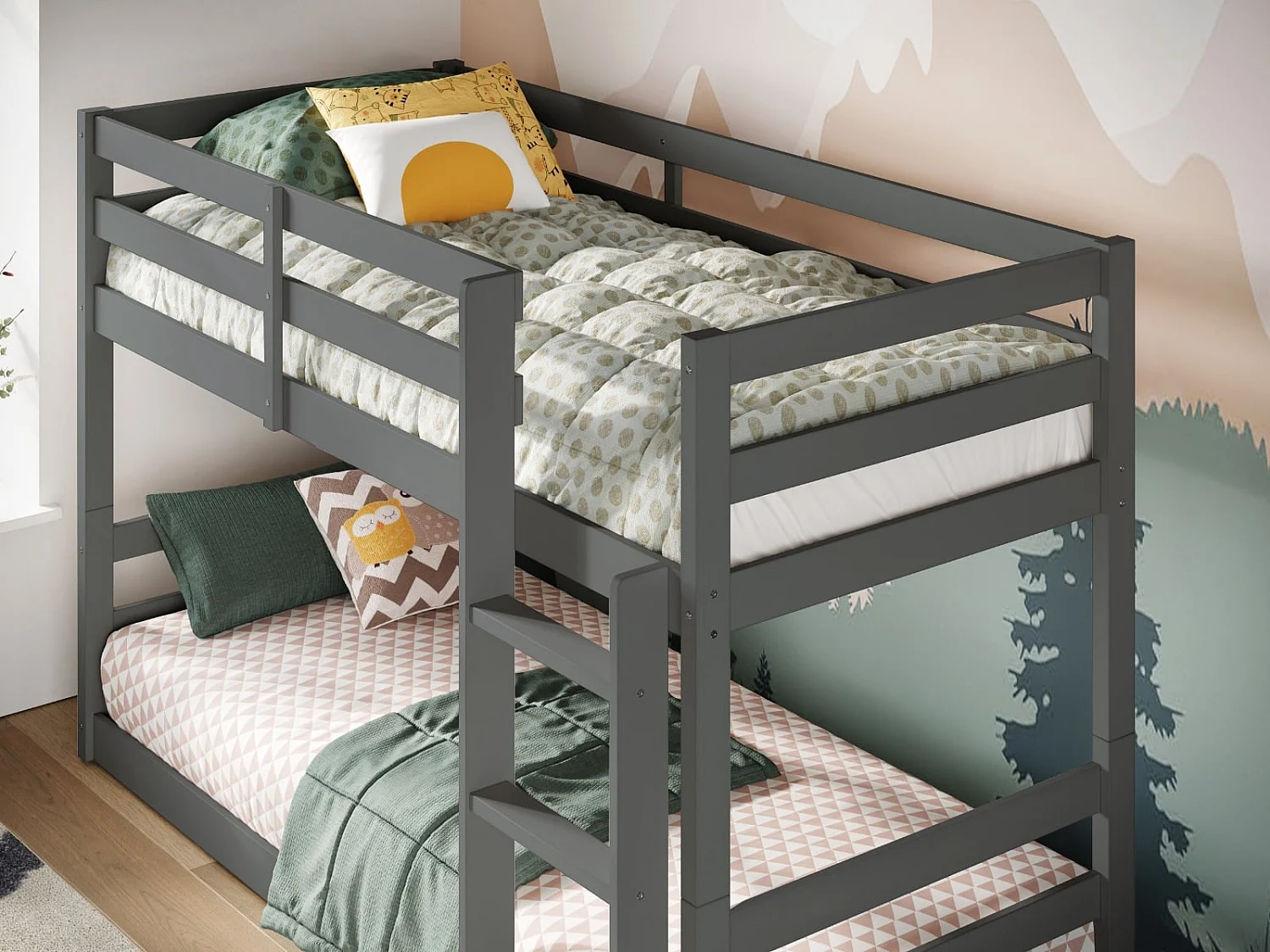 Flair Shasha Low Shorty Bunk Bed Grey