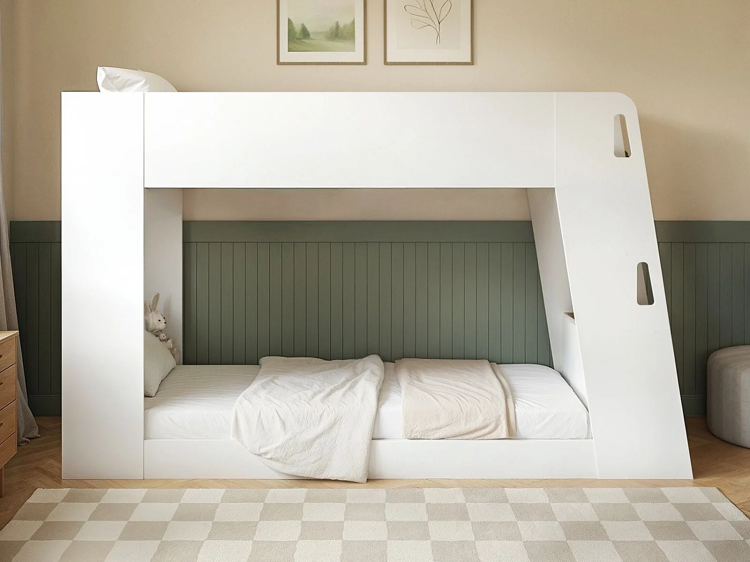 Flair Fern Bunk Bed White & Oak