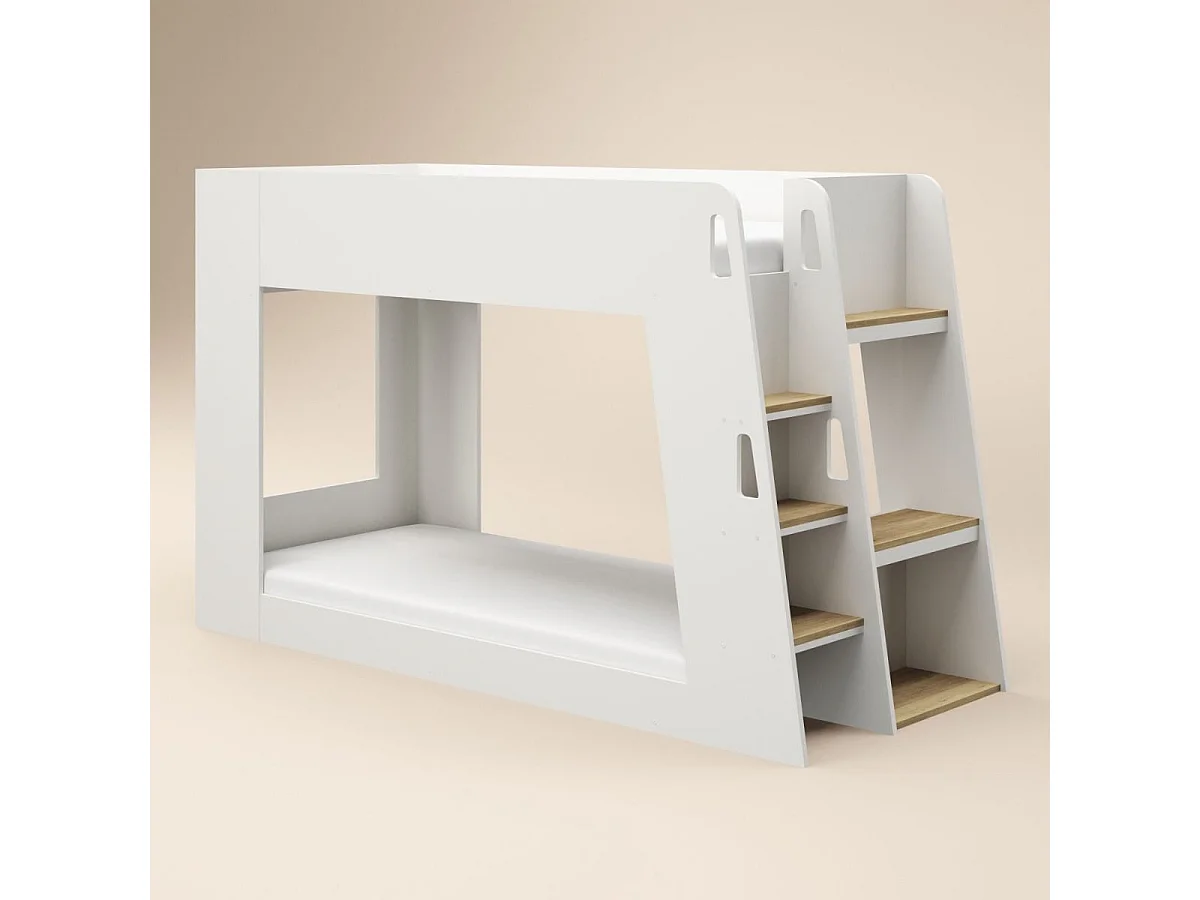Flair Fern Bunk Bed White & Oak