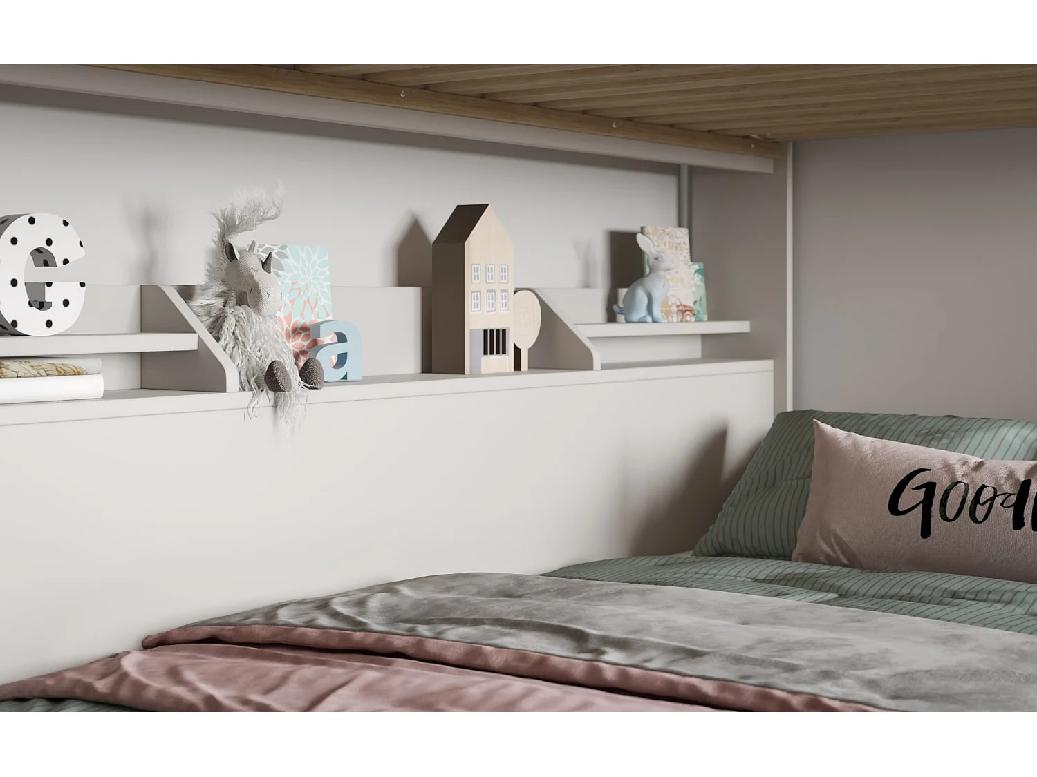 Flair Slick Staircase Triple Bunk Bed White