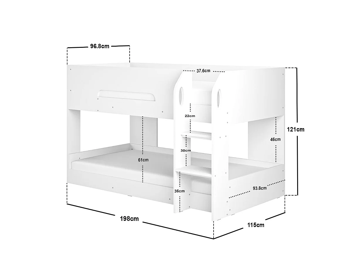 Flair Mystic Mini Bunk Bed White