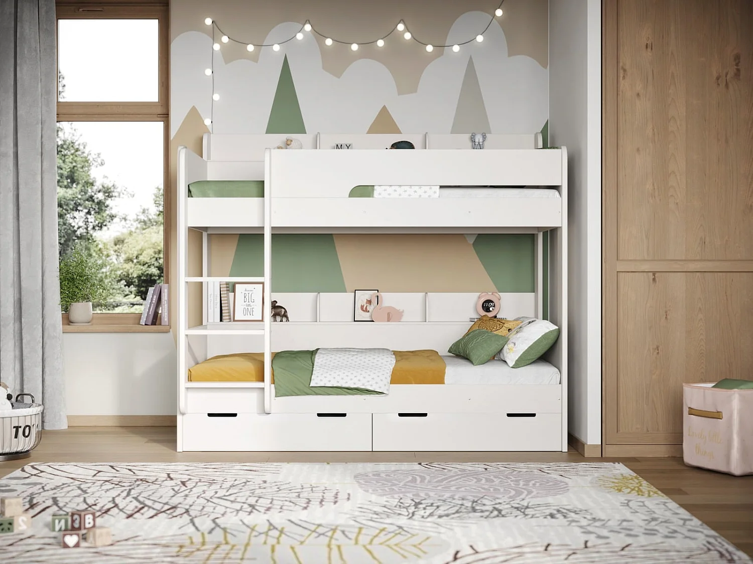 Flair Eddie Storage Bunk Bed White