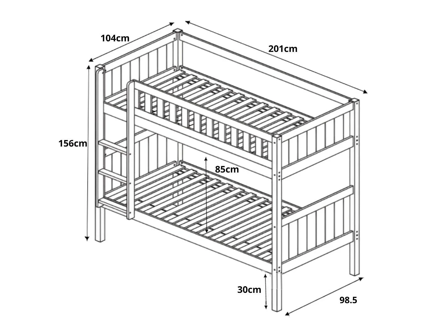 Flair Bea Bunk Bed Grey