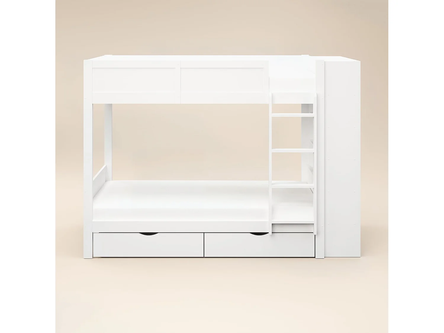 Flair Ruby Wooden Bunk Bed with Storage White