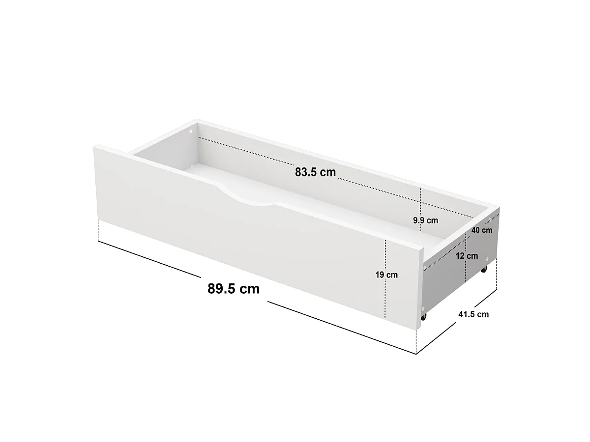 Flair Ruby Wooden Bunk Bed with Storage White