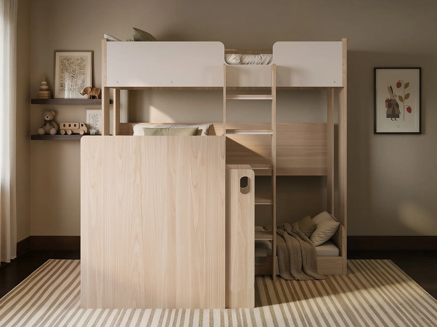 Flair Bode Triple Sleeper White & Oak