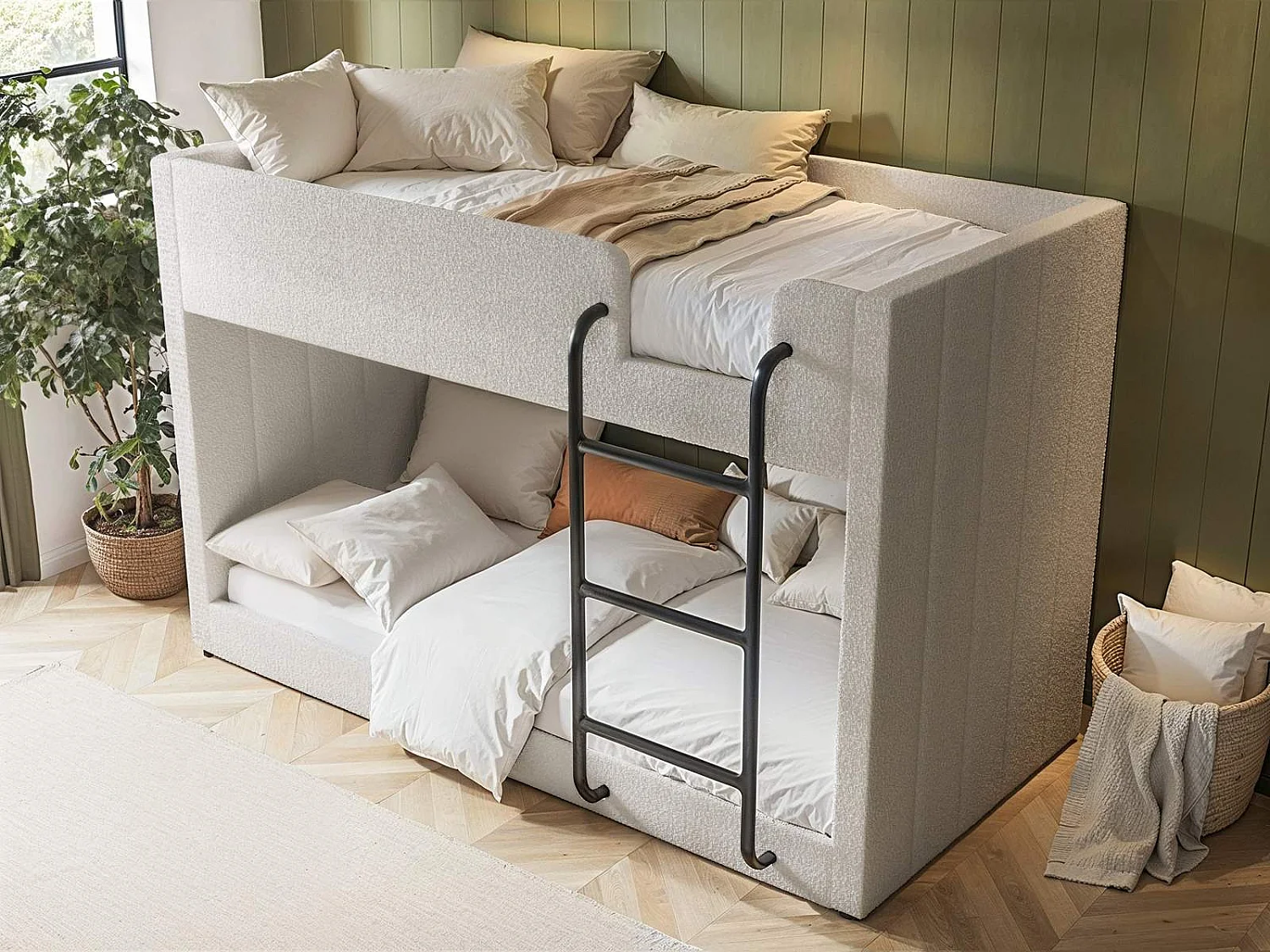 Flair Eden Beige Boucle Bunk Bed