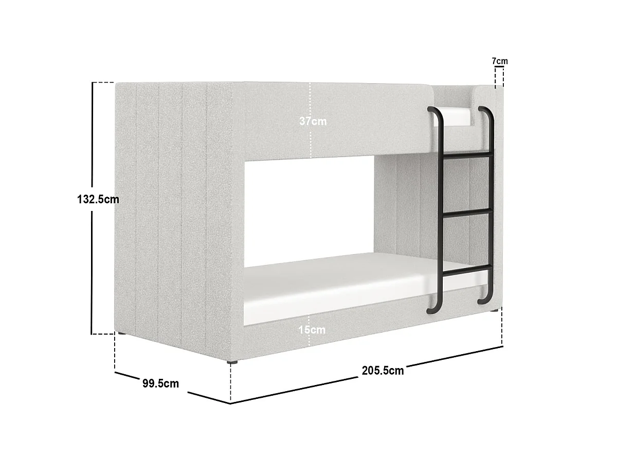 Flair Eden Beige Boucle Bunk Bed