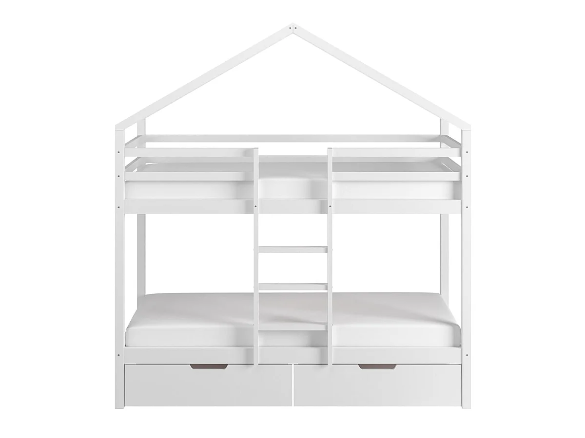 Flair Nest House Bunk Bed White