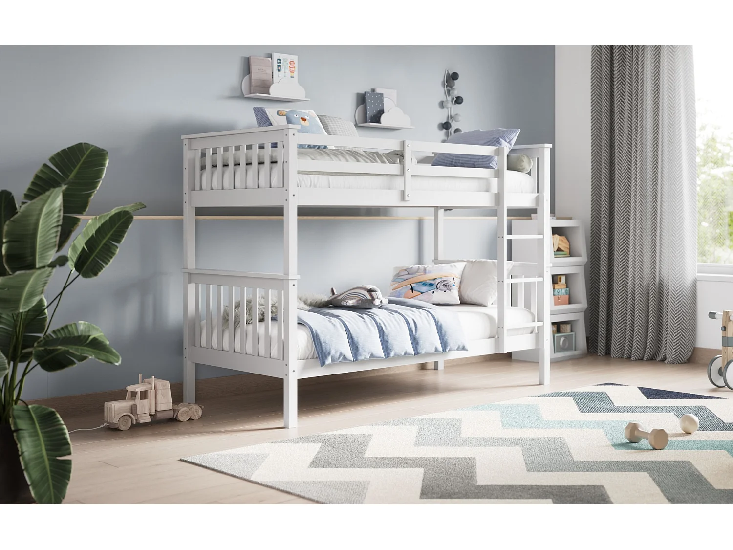 Flair Zoom Wooden Bunk Bed White