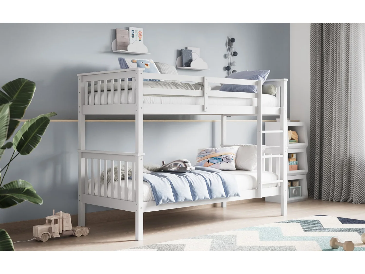 Flair Zoom Wooden Bunk Bed White