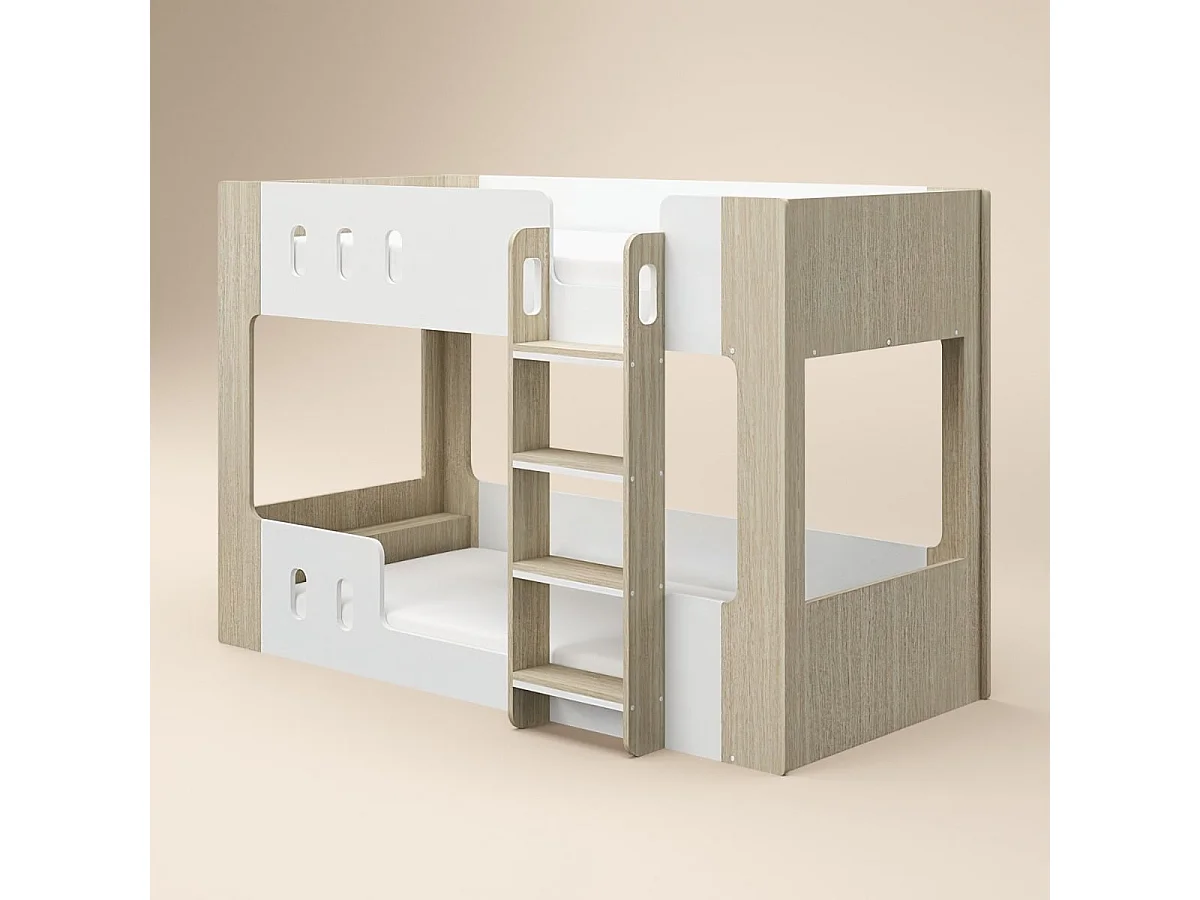Flair Willow Low Bunk Bed White & Oak