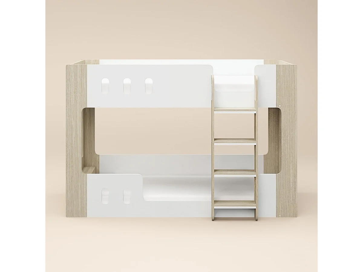 Flair Willow Low Bunk Bed White & Oak