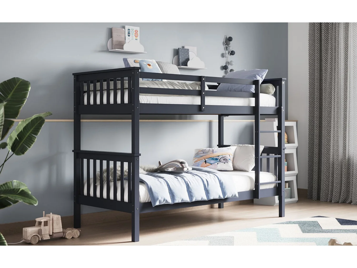 Flair Zoom Wooden Bunk Bed Grey