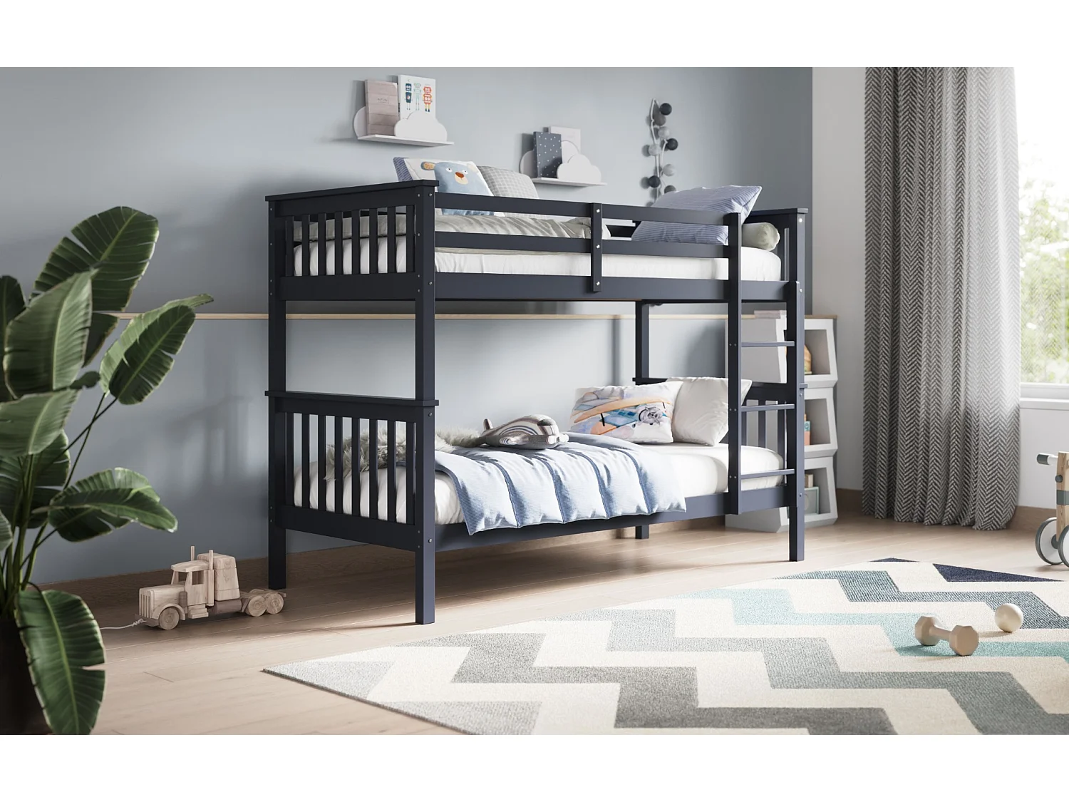 Flair Zoom Wooden Bunk Bed Grey