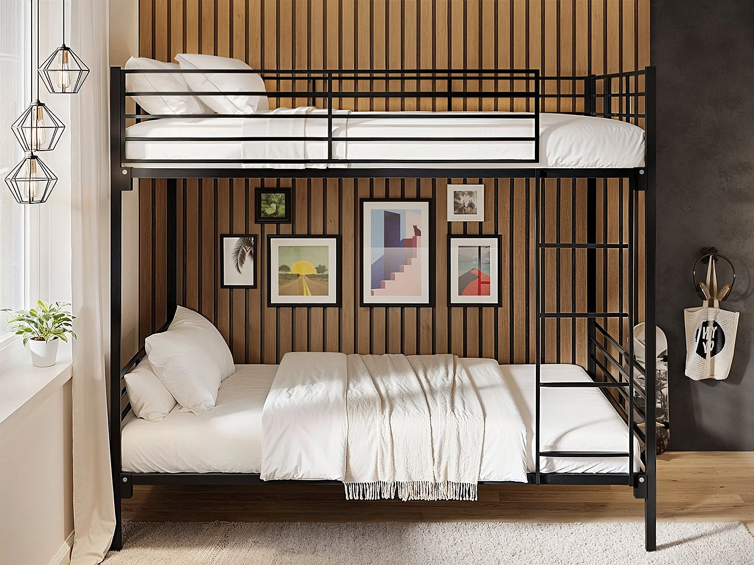 Flair Metayal Small Double Bunk Black Metal