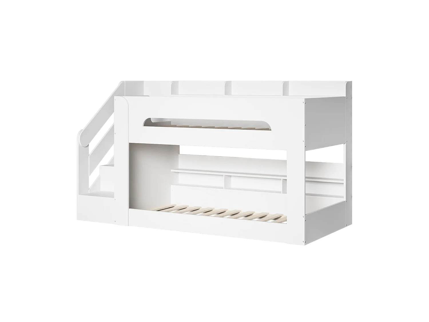 Flair Zeno Staircase Low Bunk with Storage White