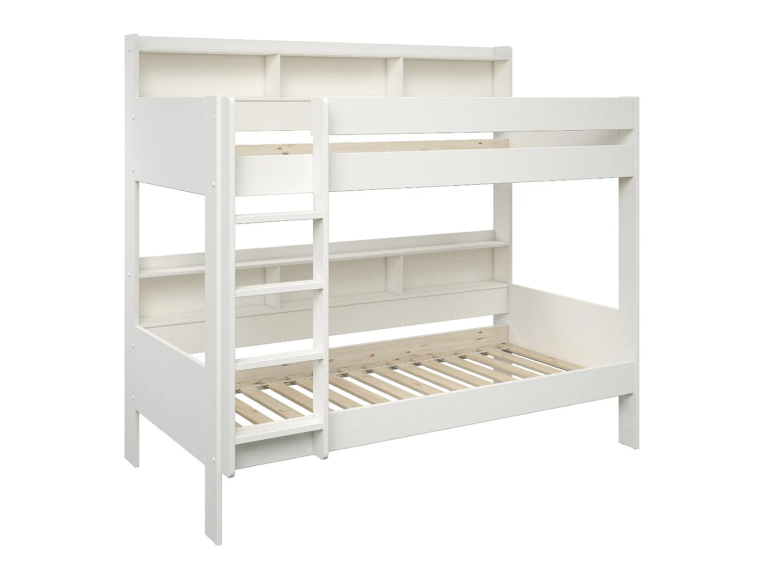 Noomi Bodie Solid Wood Storage Bunk Bed White
