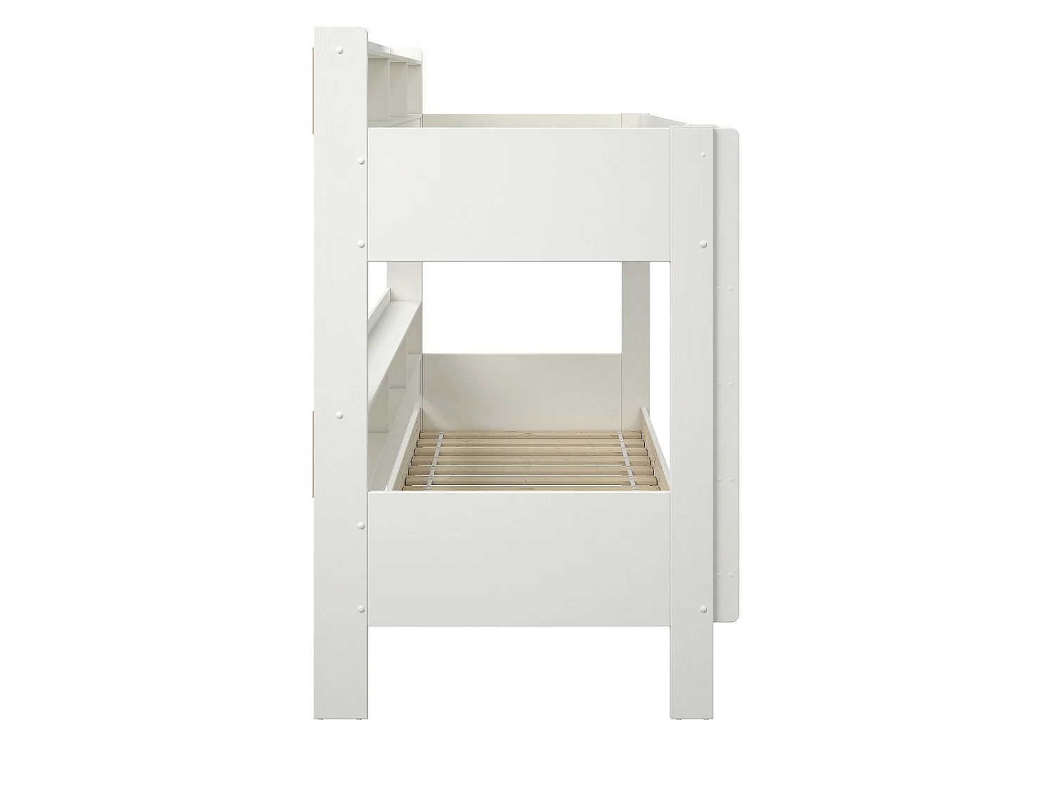 Noomi Bodie Solid Wood Storage Bunk Bed White