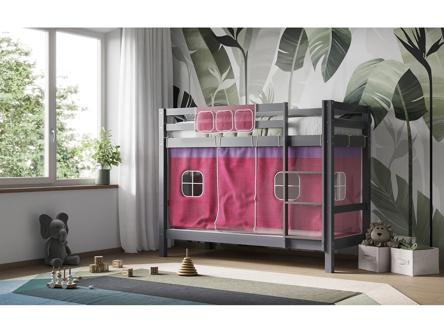 Flair Callisto Shorty Bunk Bed Grey