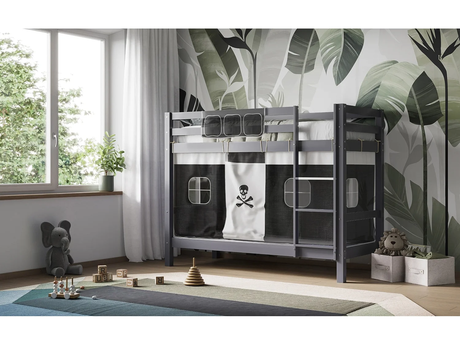 Flair Callisto Shorty Bunk Bed Grey