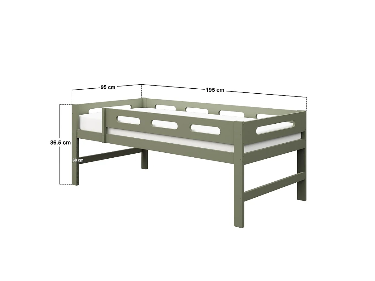 Flair Elijah Detachable Wooden Bunk Bed Green