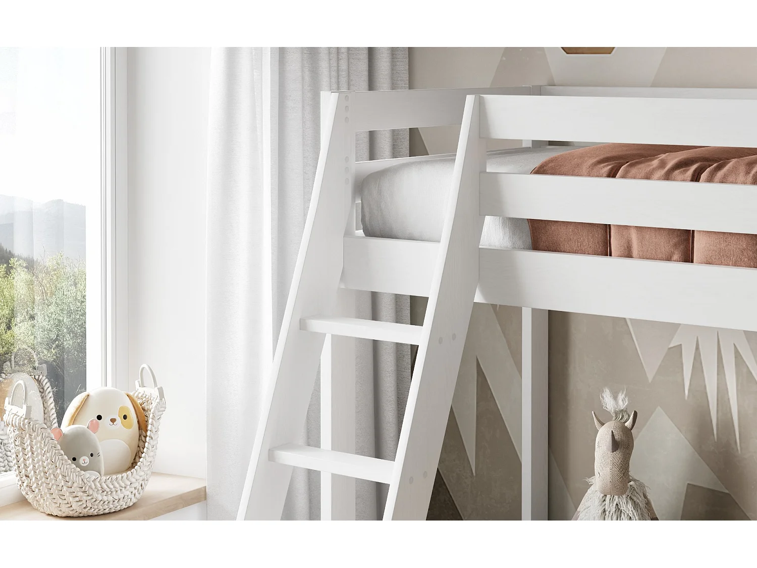 Noomi Nora Triple Bunk Bed White