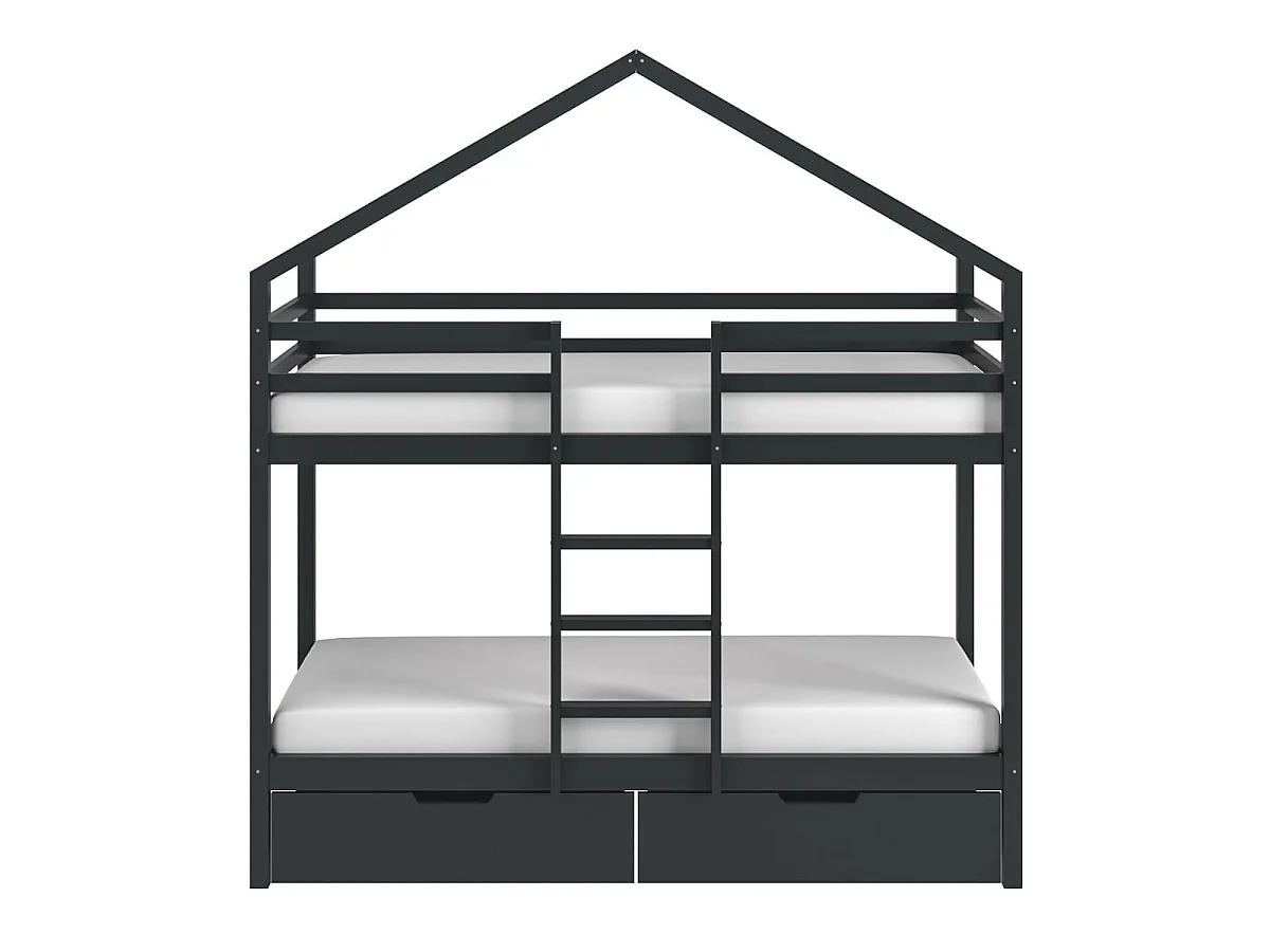 Flair Nest House Bunk Bed Grey