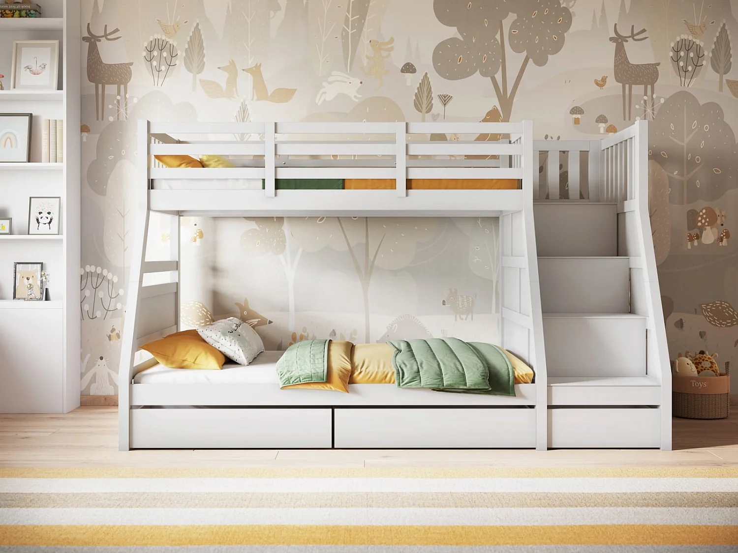 Flair Lunar Triple Bunk Bed White