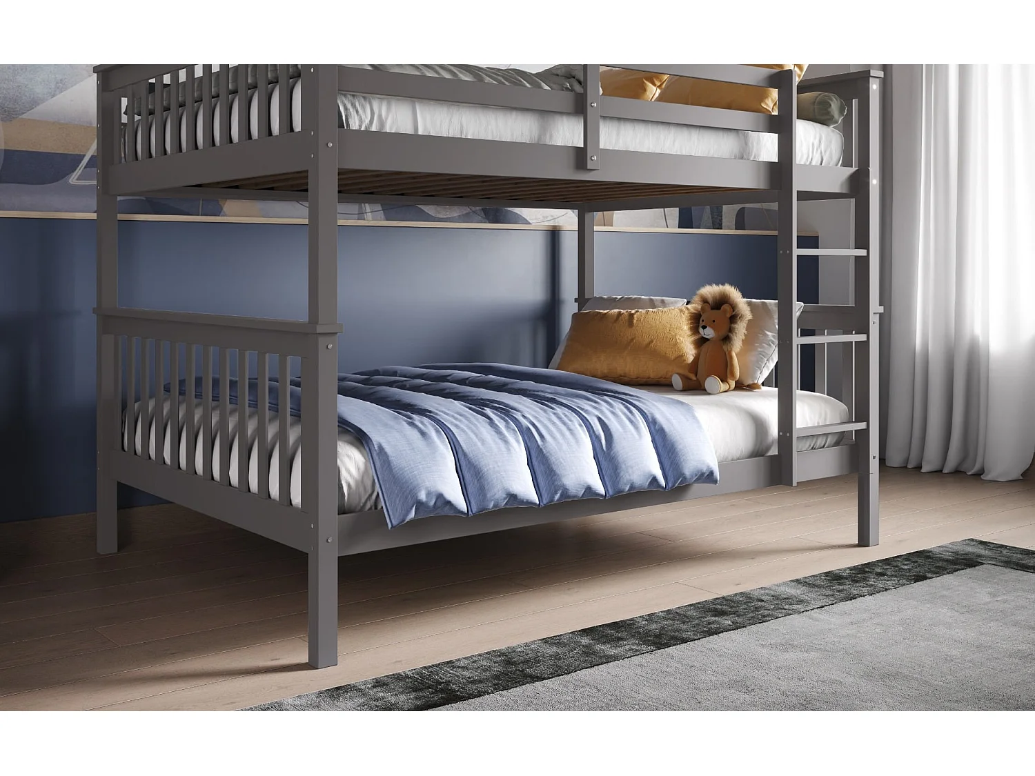 Flair Tetrad Small Double Bunk Bed Grey