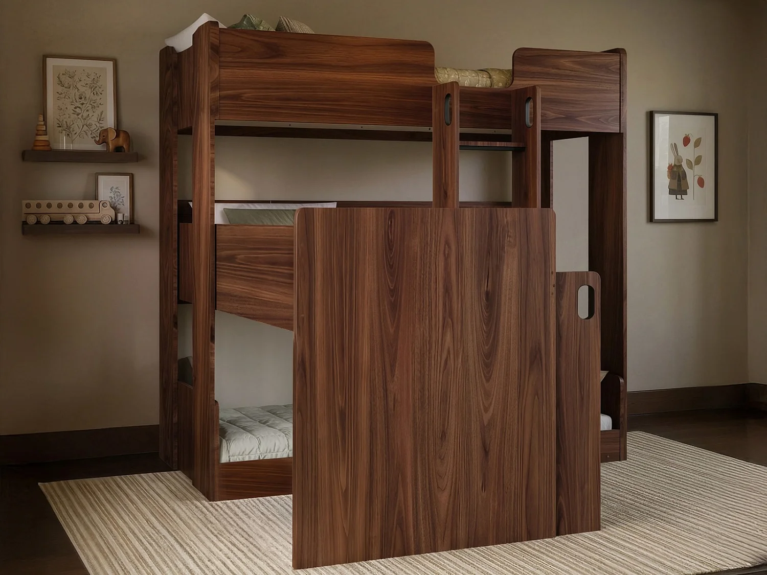 Flair Bode Triple Sleeper Oak & Walnut