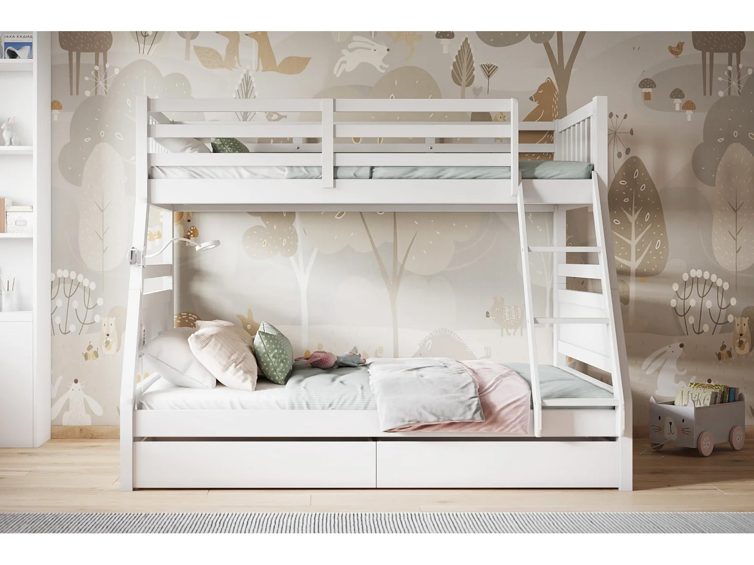Flair Ollie Triple Bunk Bed White