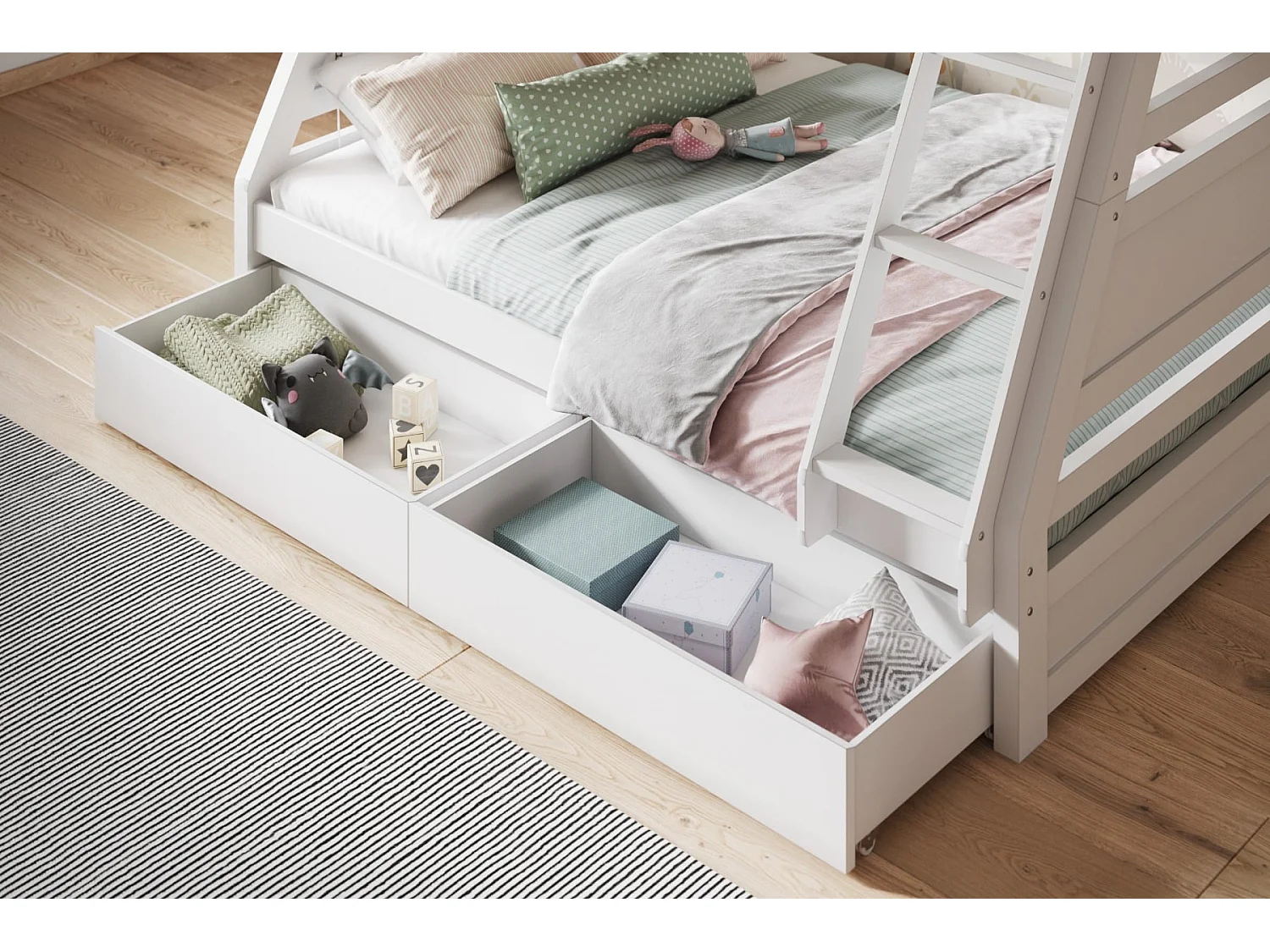 Flair Ollie Triple Bunk Bed White