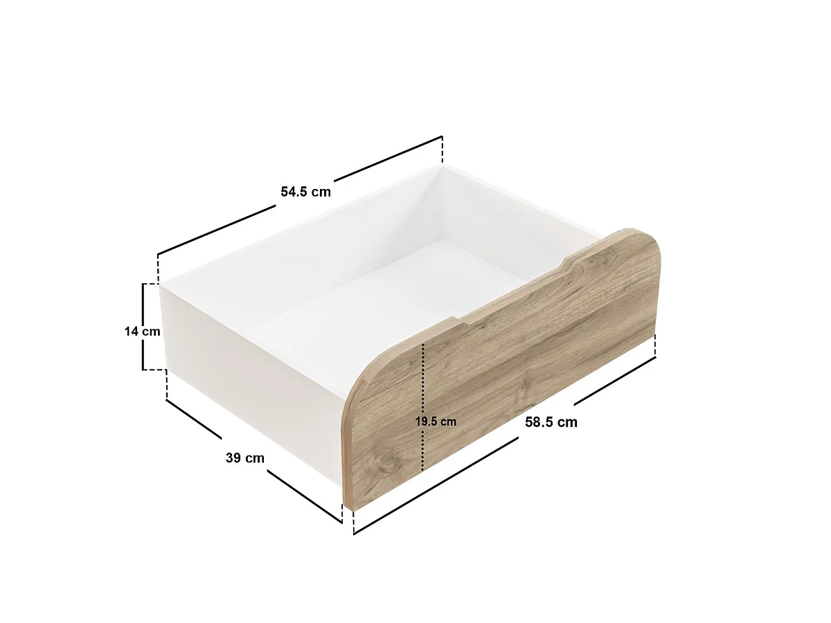 Flair Mason Staircase Triple Sleeper with Storage White & Oak