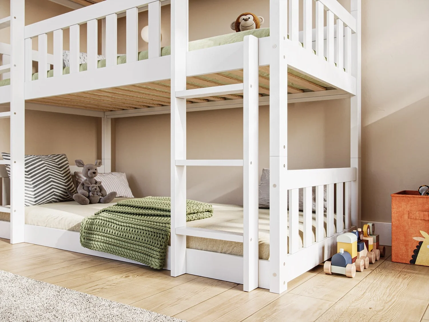 Flair Bea Triple High Bunk Bed White