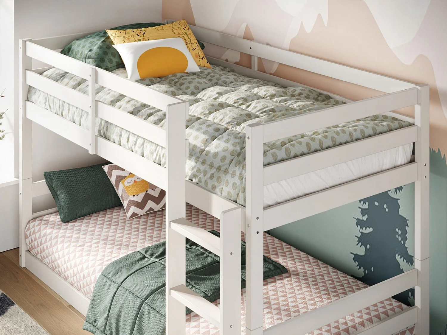 Flair Shasha Low Bunk Bed White