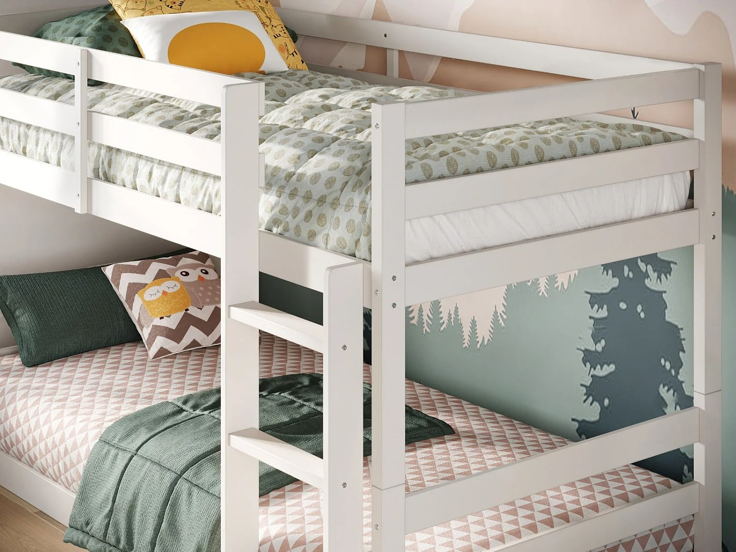 Flair Shasha Low Bunk Bed White