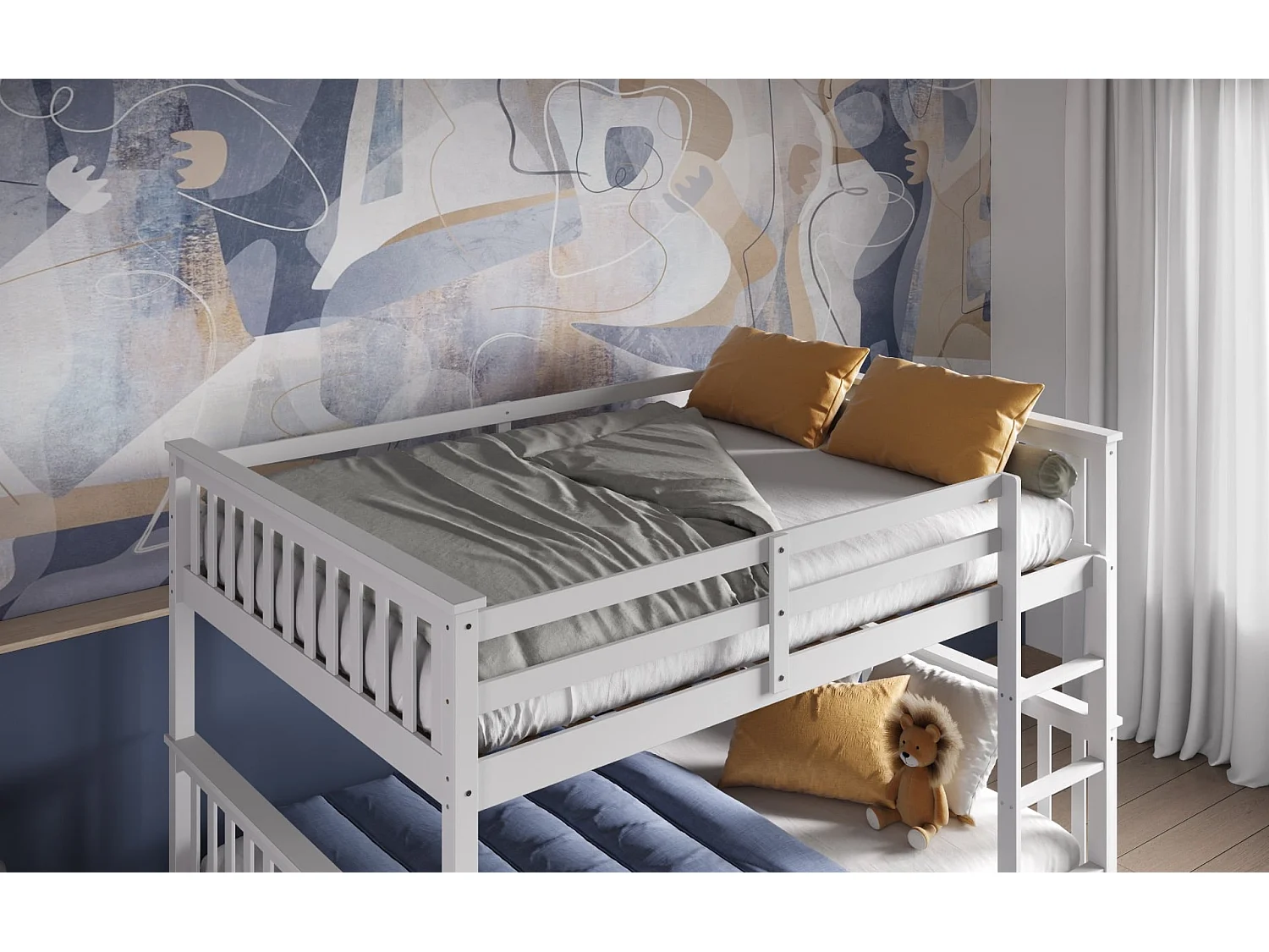 Flair Tetrad Small Double Bunk Bed White