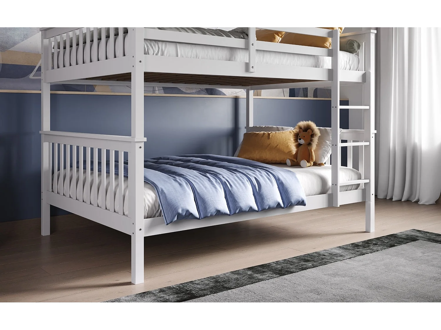 Flair Tetrad Small Double Bunk Bed White