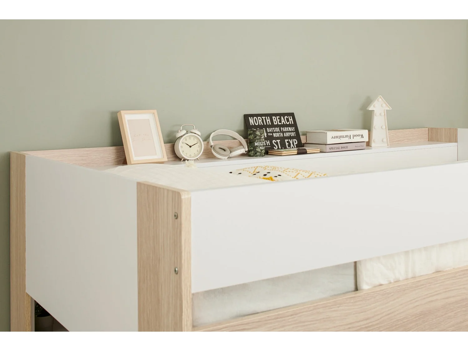 Flair Hampton L Shape Bunk Bed with Wardrobe White & Oak