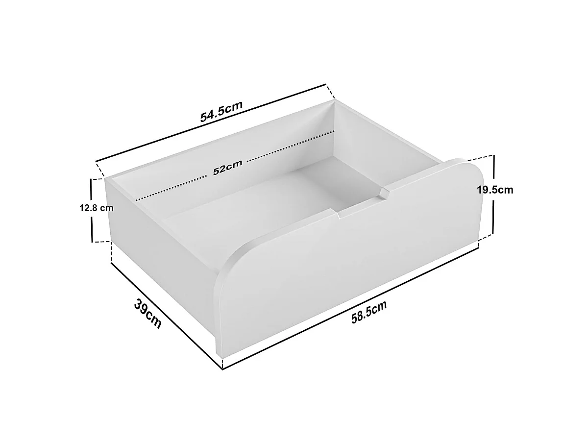 Flair Eddie Staircase Triple Bunk Bed with Storage White