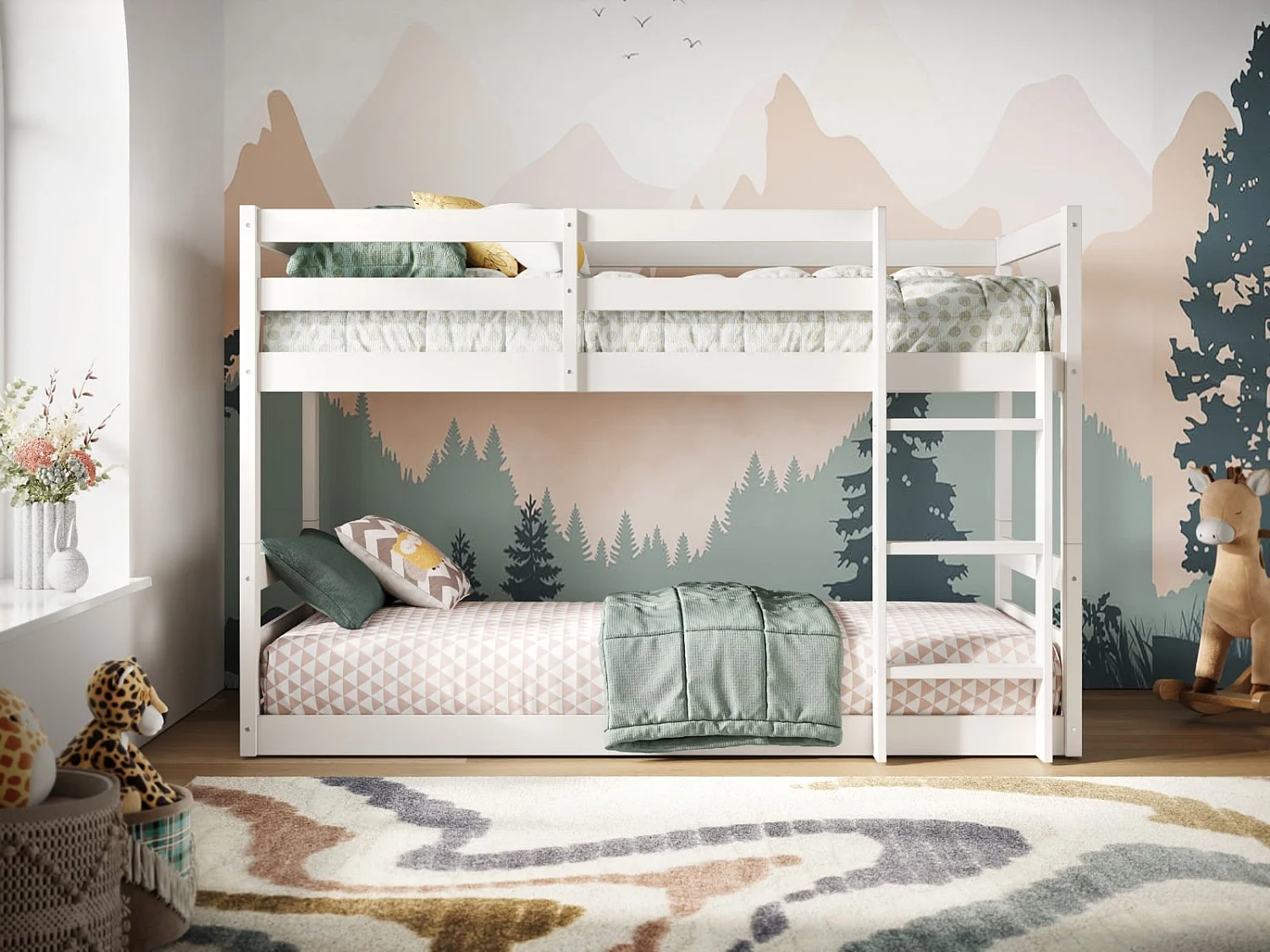 Flair Shasha Low Shorty Bunk Bed White