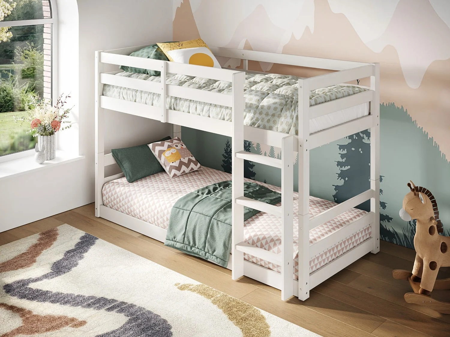 Flair Shasha Low Shorty Bunk Bed White