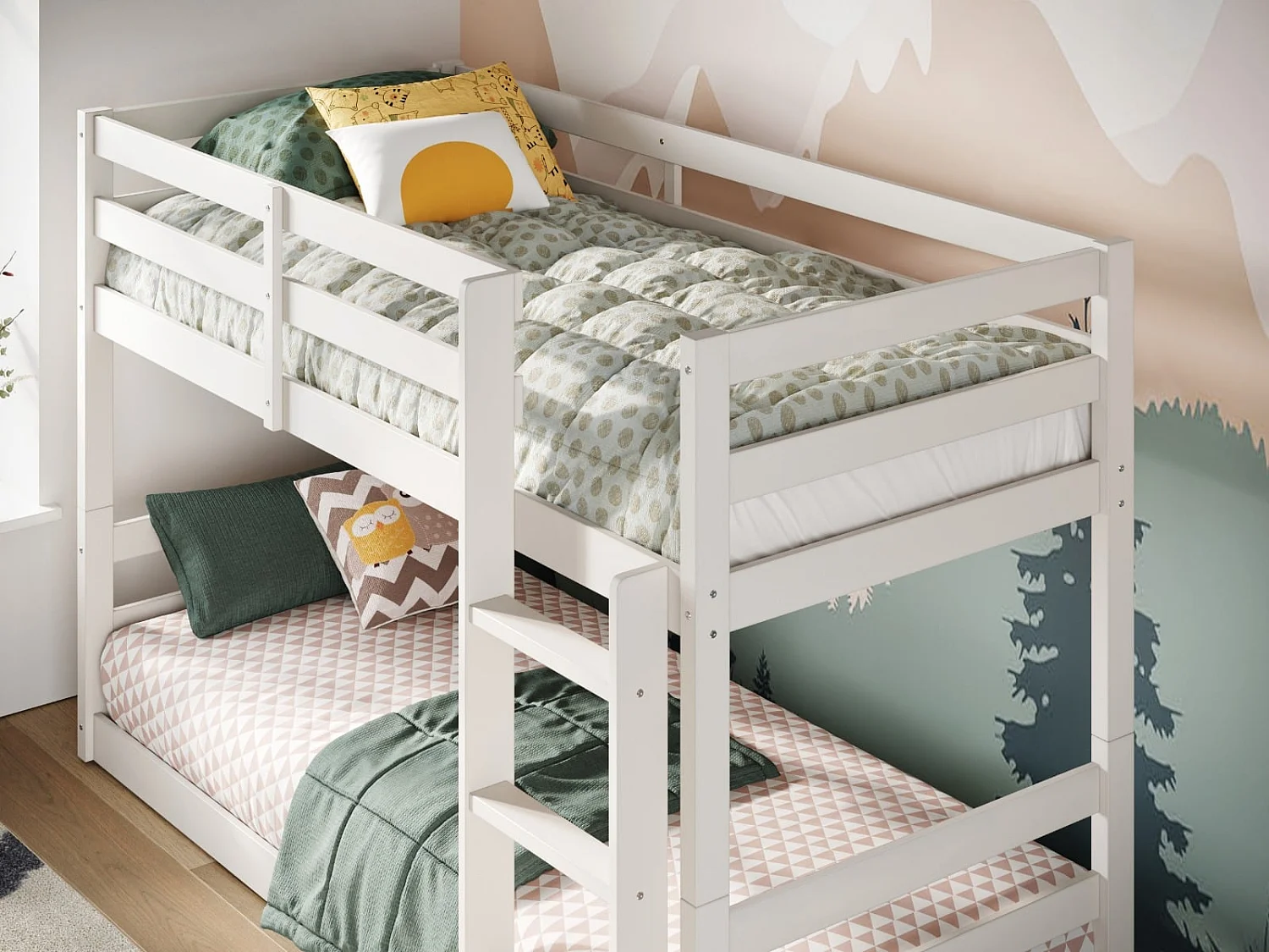 Flair Shasha Low Shorty Bunk Bed White