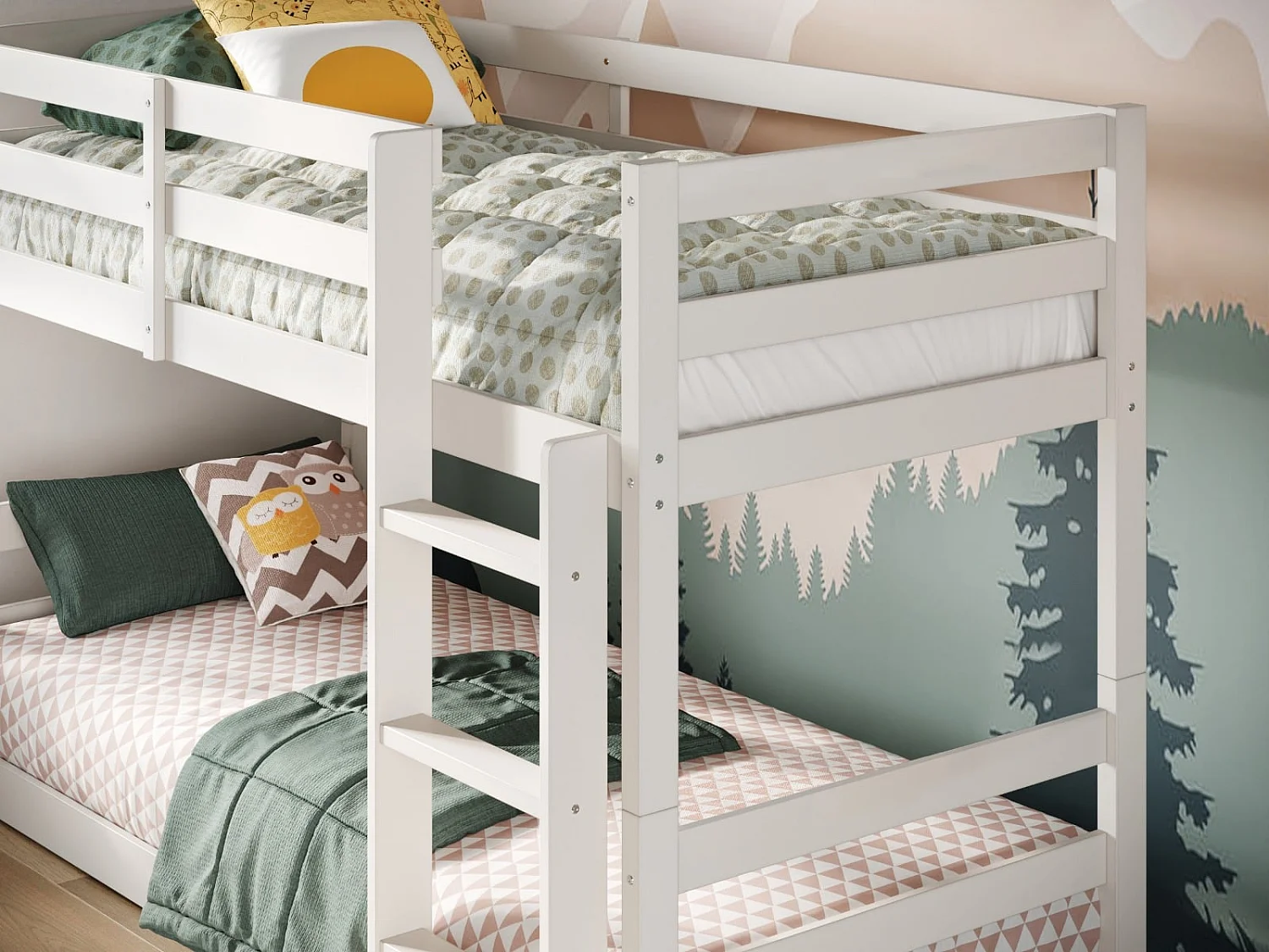 Flair Shasha Low Shorty Bunk Bed White