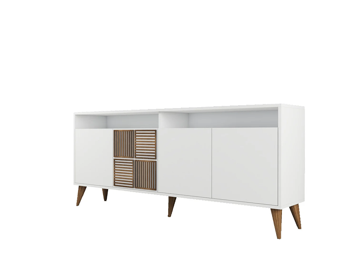 Console en bois "Milan" - 180 x 35 x 78 cm - Blanc