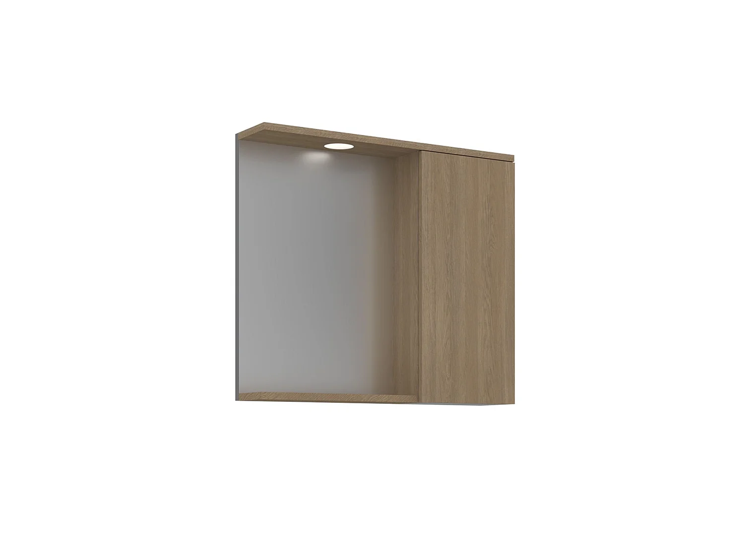 Badkamermeubel met spiegel "Purus 80" - 75 x 18 x 68 cm - Sonomo Oak