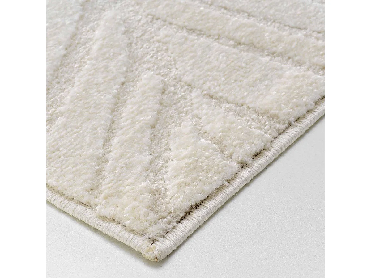 Tapis Shaggy Relief "Ankara" 120x170cm Beige