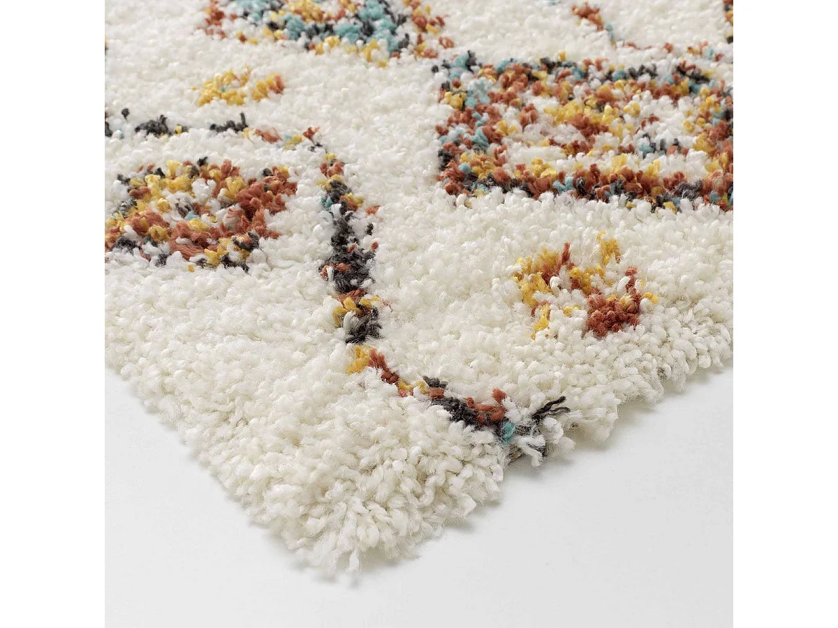 Tapis Déco Shaggy "Vasco" 60x110cm Multicolore