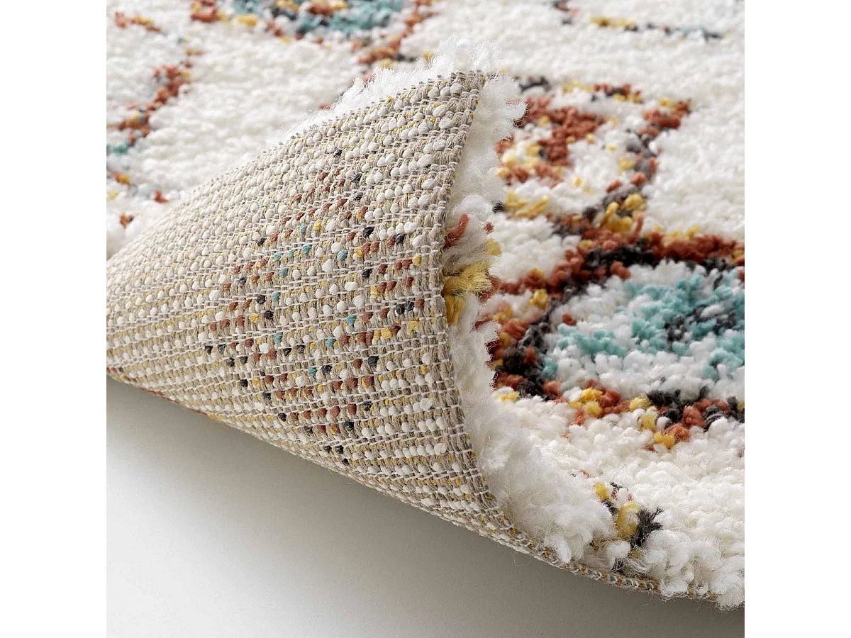 Tapis Déco Shaggy "Vasco" 60x110cm Multicolore